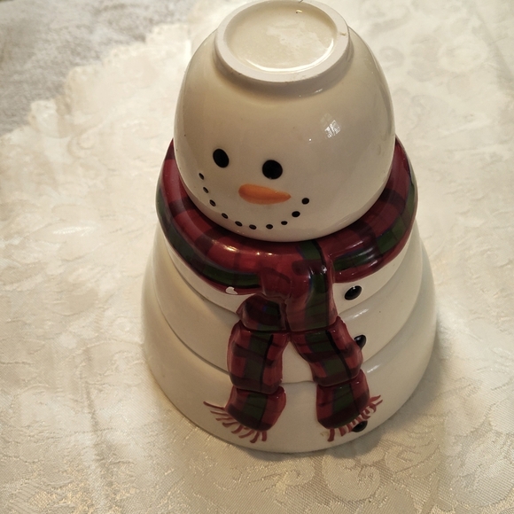6GT- Yankee Candle Snowman Measuring Cups - Picture 1 of 5